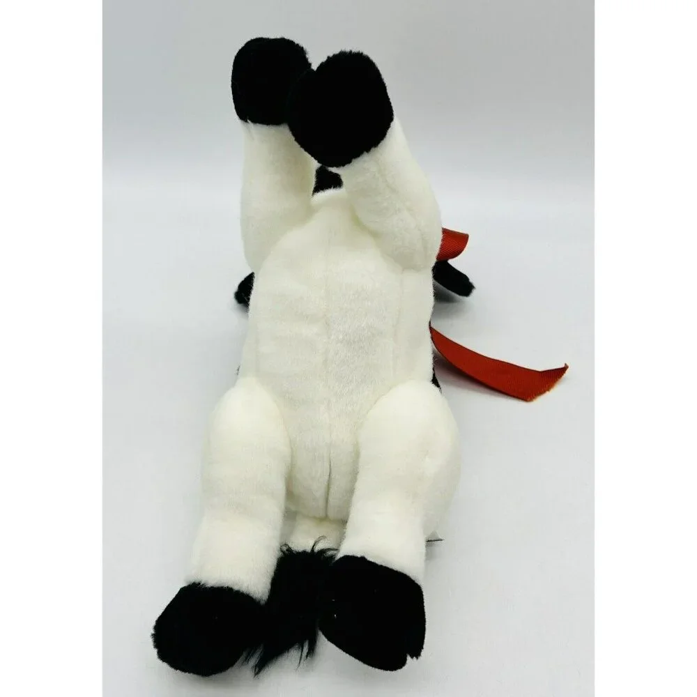 Gund‎ Gundimals Cow Plush Stuffed Animal 4028947 Black White 10 inch Realistic